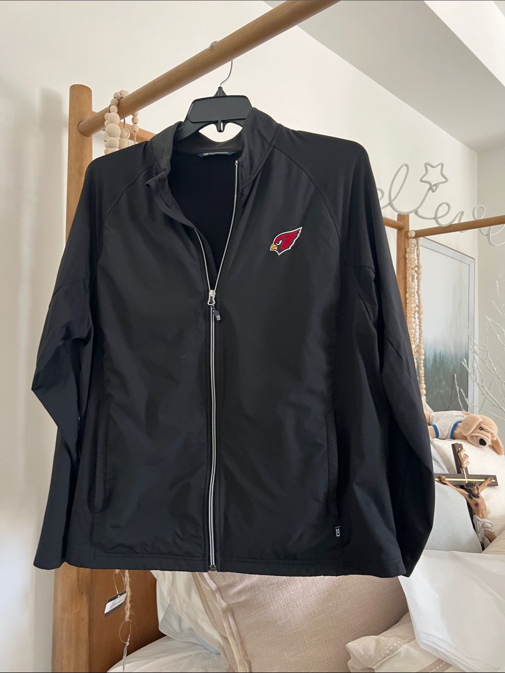 Cutter & Buck Black Arizona Cardinals Lightweight Full-Zip Jacket